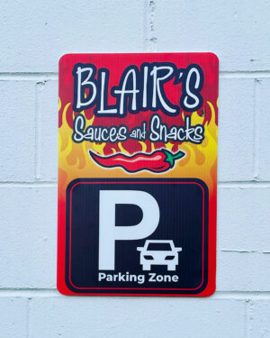 Blair's Parking Sign